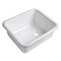 Rectangular sink made of white polished plexiglas title=